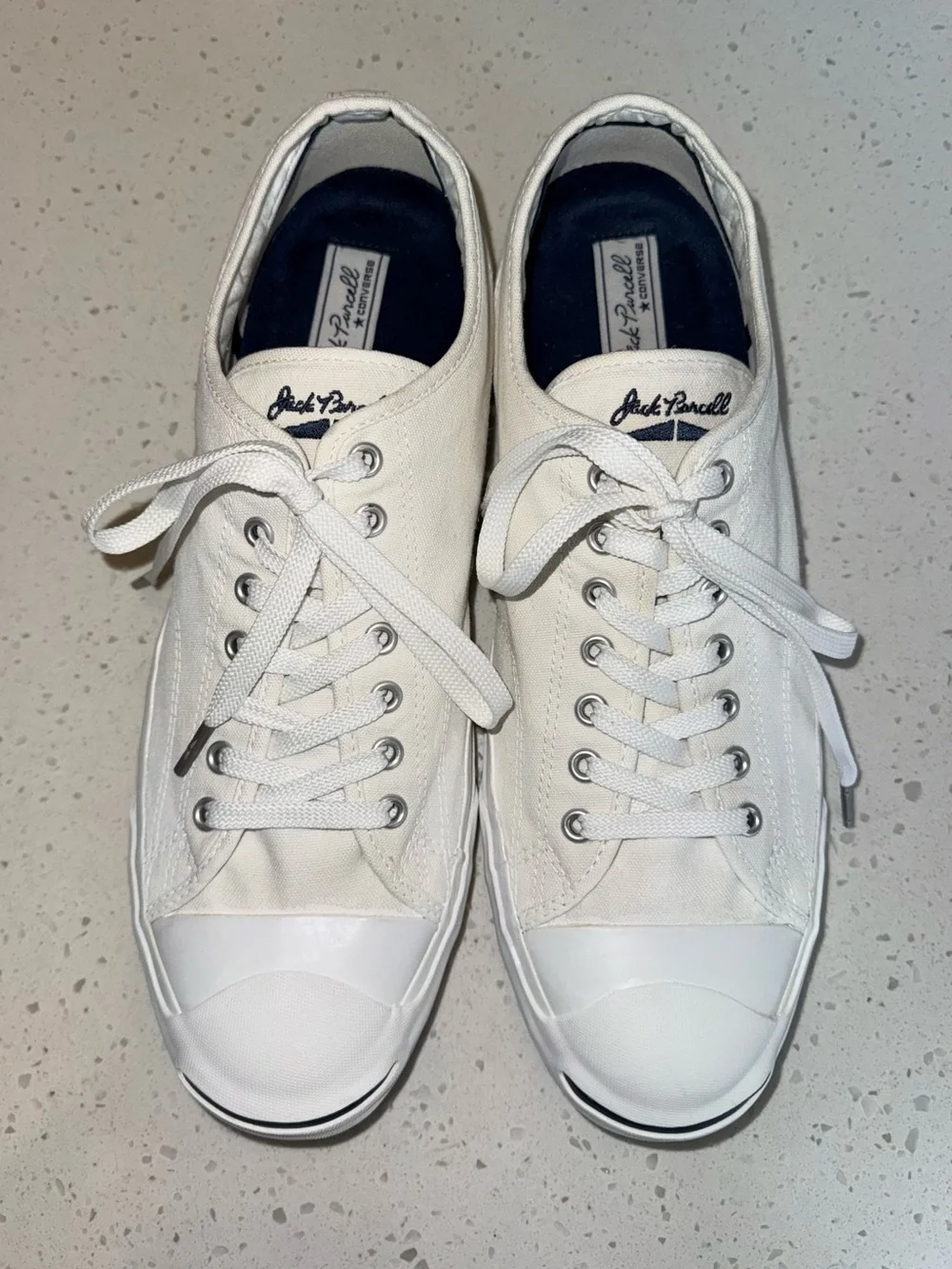 Classic Converse Jack Parcell White Low-Top Canvas Sneakers - Men's